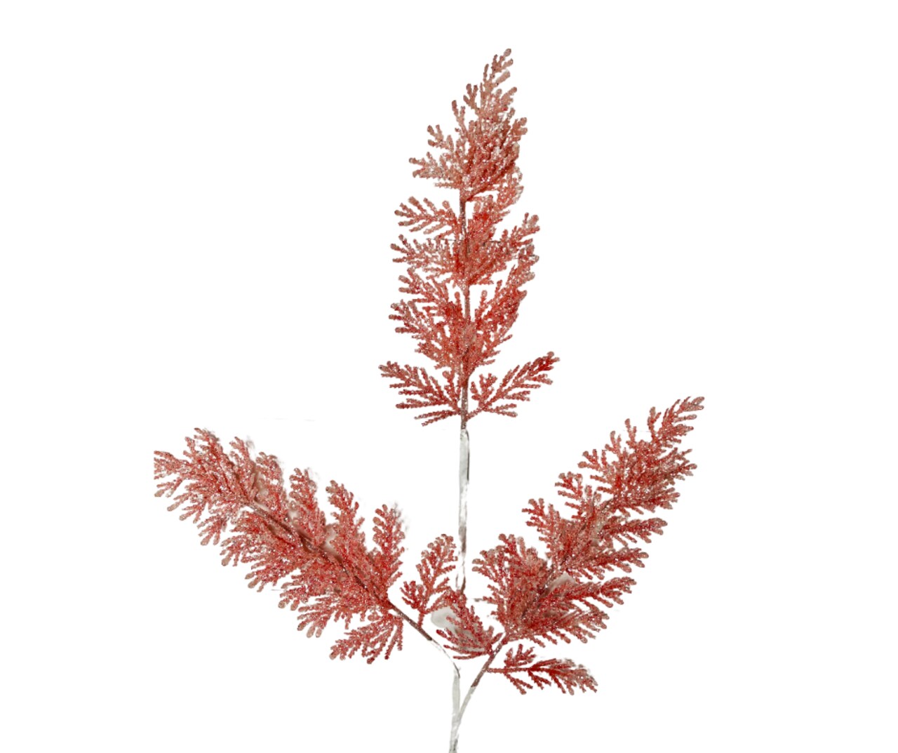 Winter Wonderland Cedar Spray - 26.5 Inches of Pink Snow-Kissed Elegance-XS221615